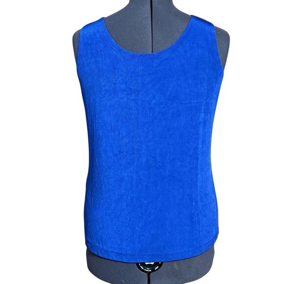 Chico's Travelers 3 Piece Pants Set Slinky Knit Royal Crotto Blue size 12/14 (2) - Picture 3 of 16